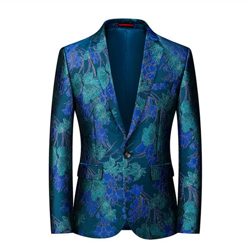 2023 New Men Luxury Wedding Suit Jacket Fashion Men&#39;s Business Social Dance Party Jacquard Tuxedo Dress Homme Slim Fit Blazers Rose’Mon Retail