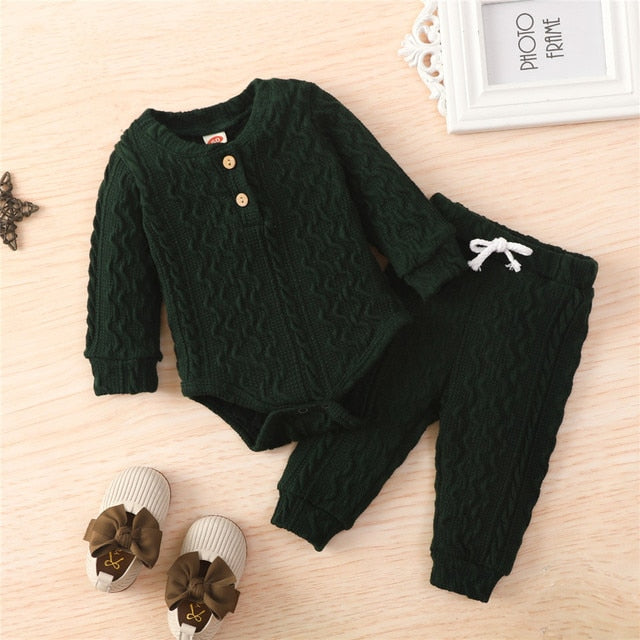 2Pcs Suit Infant Long Sleeve Romper