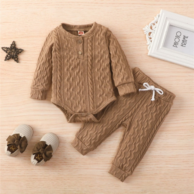 2Pcs Suit Infant Long Sleeve Romper