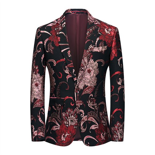 2023 New Men Luxury Wedding Suit Jacket Fashion Men&#39;s Business Social Dance Party Jacquard Tuxedo Dress Homme Slim Fit Blazers Rose’Mon Retail