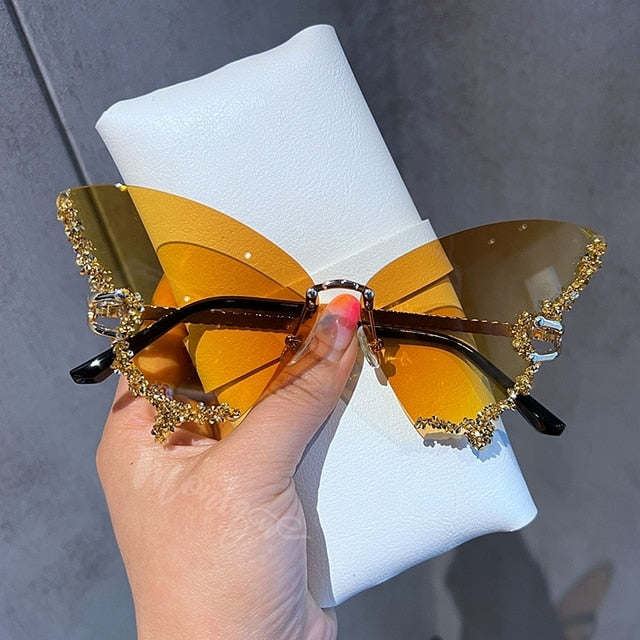 Diamond Butterfly Sunglasses Rose’Mon Retail