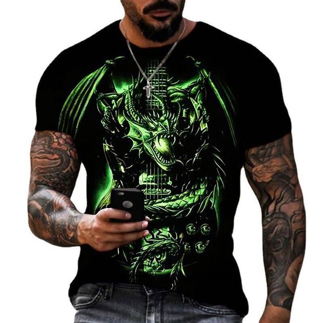 Mens Chinese Dragon Graphic 3D Rose’Mon Retail