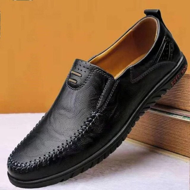 Casual Shoes Luxury Brand Casual Slip on Formal Loafers Men Moccasins Italian Black Male Driving Shoes Rose’Mon Retail