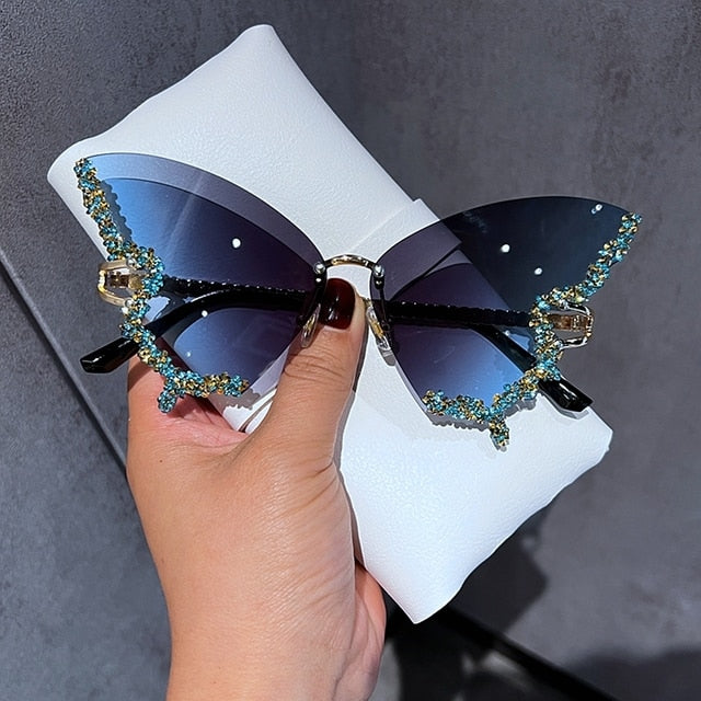 Diamond Butterfly Sunglasses Rose’Mon Retail