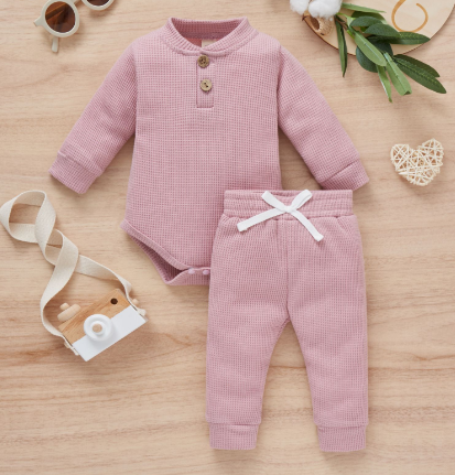 2Pcs Suit Infant Long Sleeve Romper