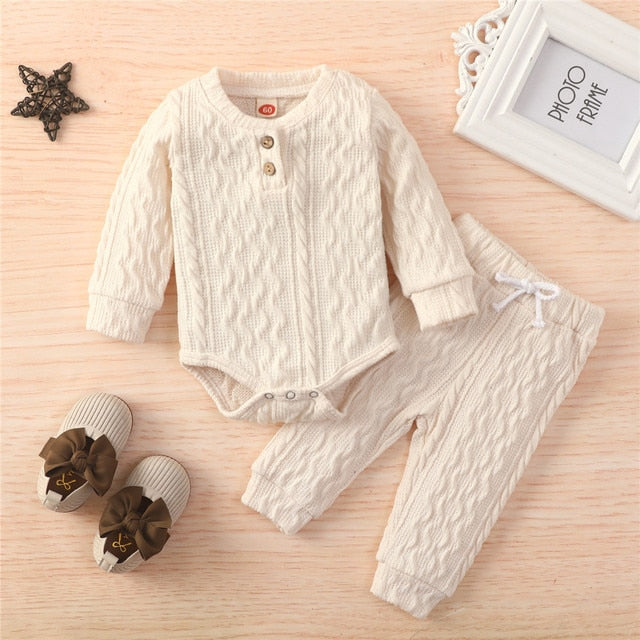 2Pcs Suit Infant Long Sleeve Romper