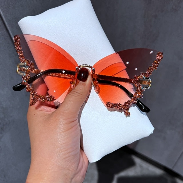 Diamond Butterfly Sunglasses Rose’Mon Retail
