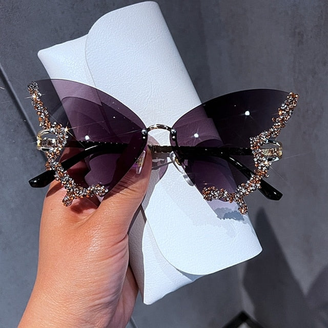 Diamond Butterfly Sunglasses Rose’Mon Retail