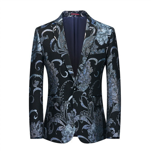 2023 New Men Luxury Wedding Suit Jacket Fashion Men&#39;s Business Social Dance Party Jacquard Tuxedo Dress Homme Slim Fit Blazers Rose’Mon Retail