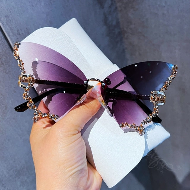 Diamond Butterfly Sunglasses Rose’Mon Retail