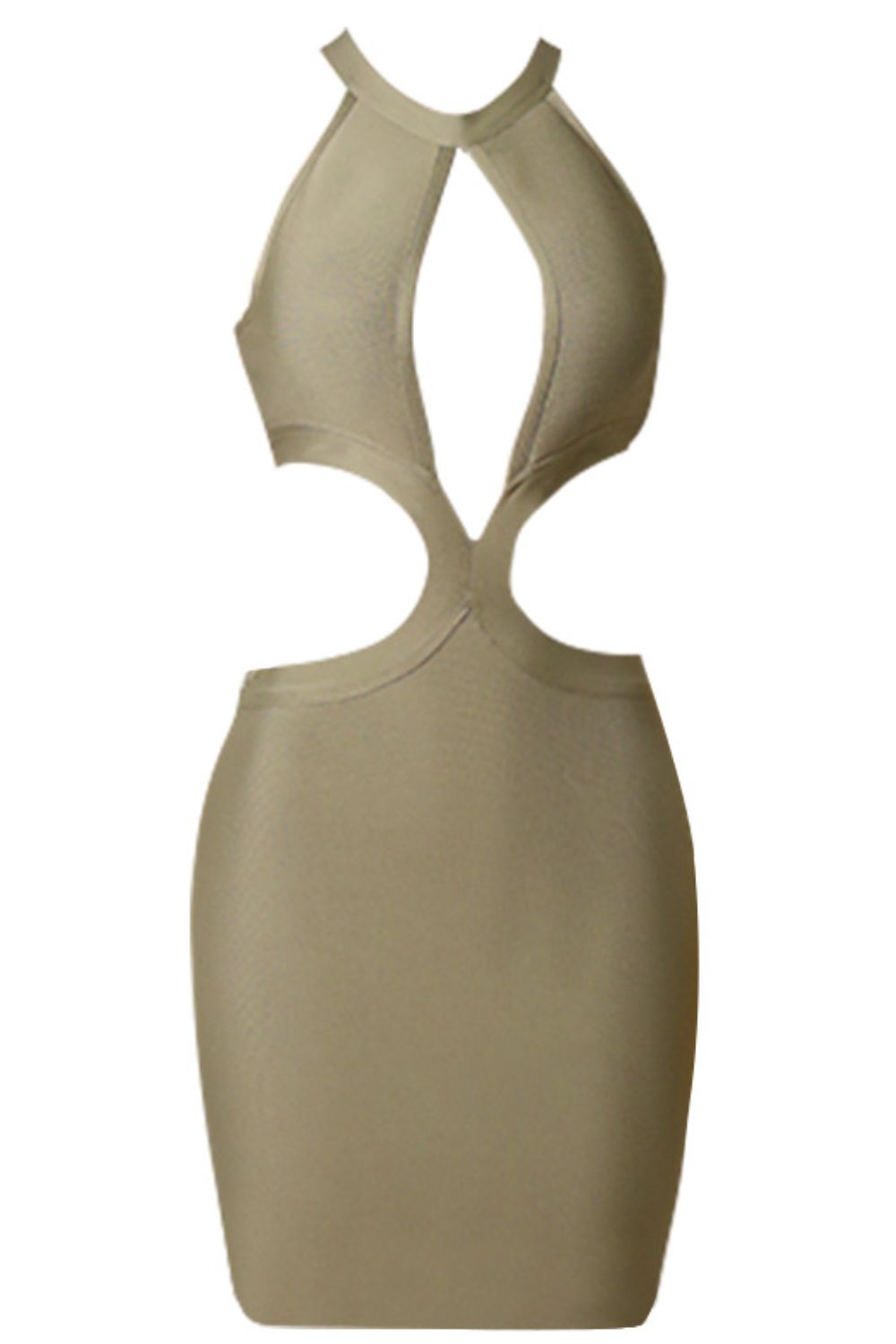 Cutout Grecian Neck Sleeveless Dress Trendsi