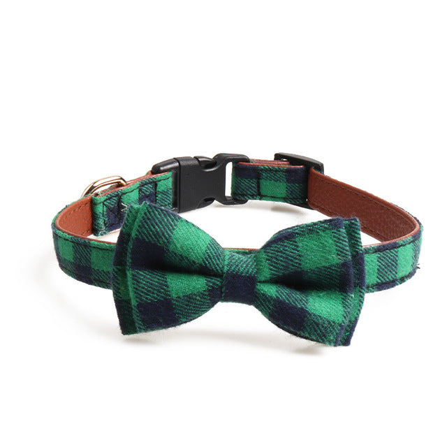 Plaid Bowknot Pet Necklace - Rose’Mon Retail