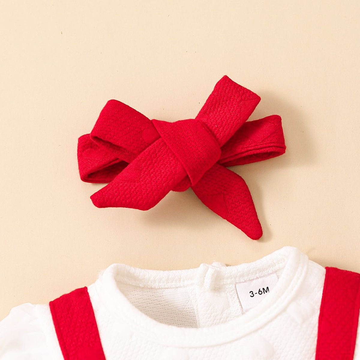 Baby Girl Two-Tone Bow Detail Dress Trendsi