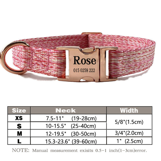 Personalized Nylon Dog Collar - Rose’Mon Retail