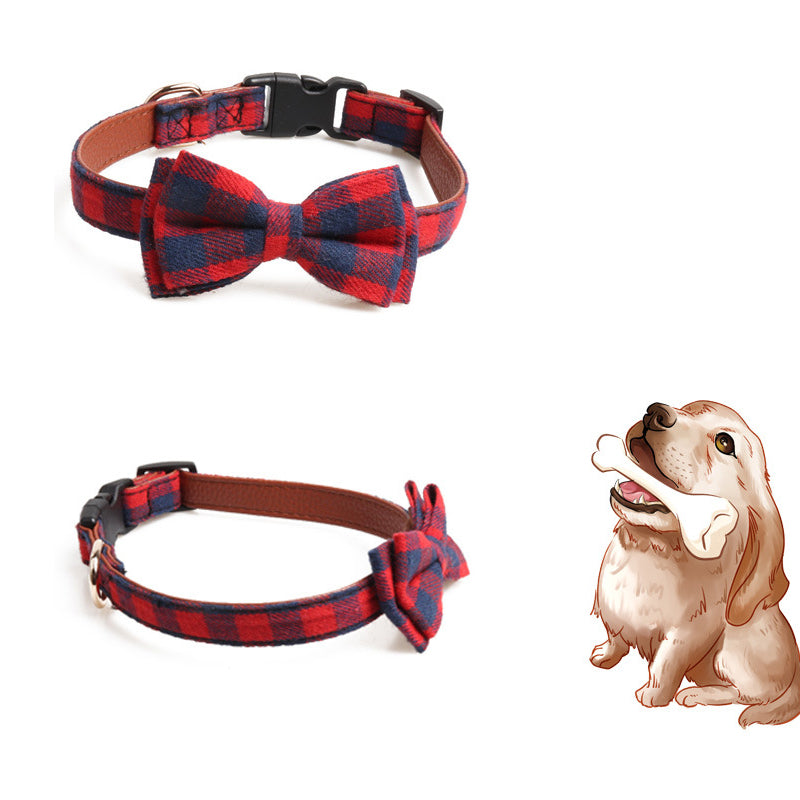 Plaid Bowknot Pet Necklace - Rose’Mon Retail