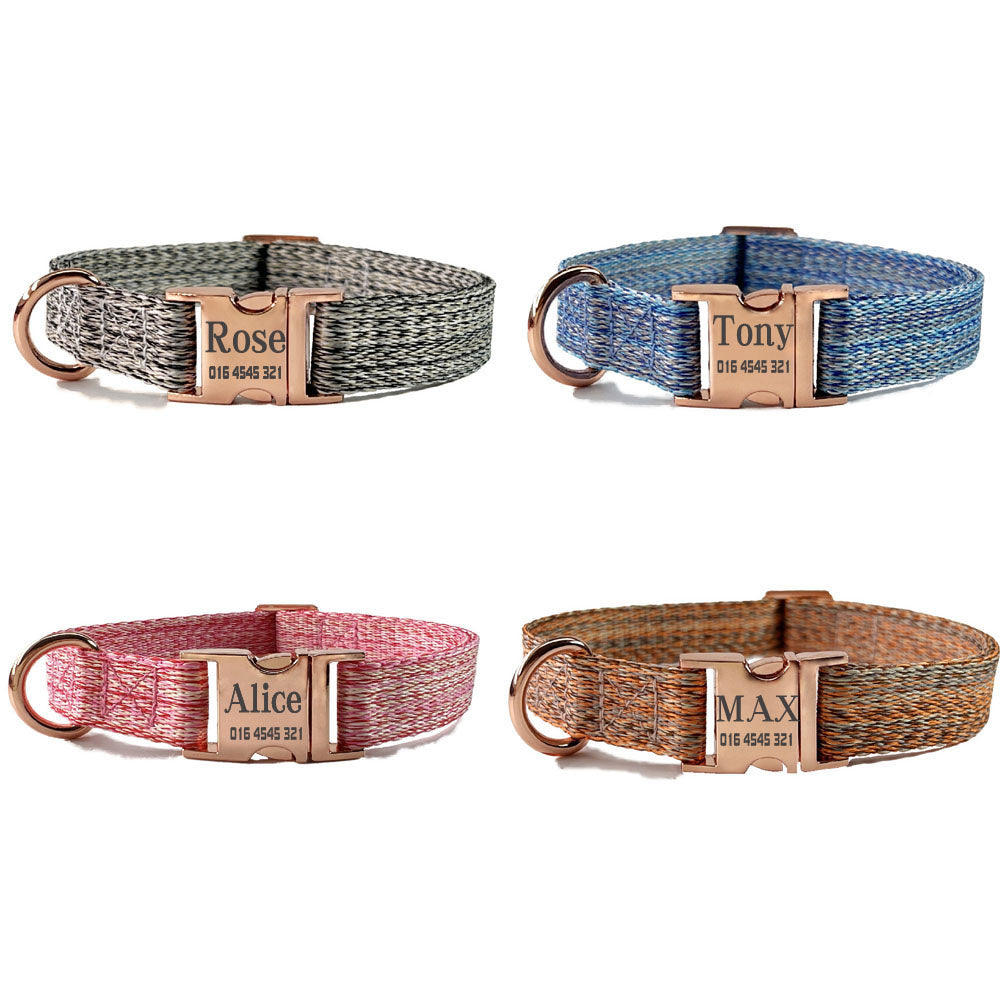 Personalized Nylon Dog Collar - Rose’Mon Retail