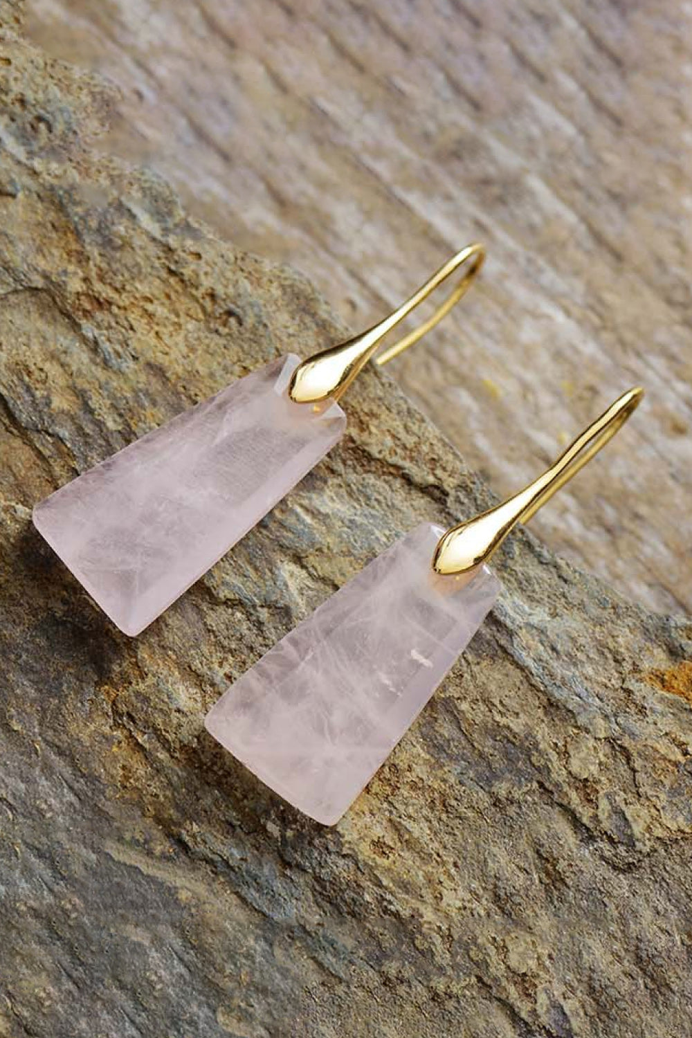 Handmade Geometrical Shape Natural Stone Dangle Earrings Trendsi