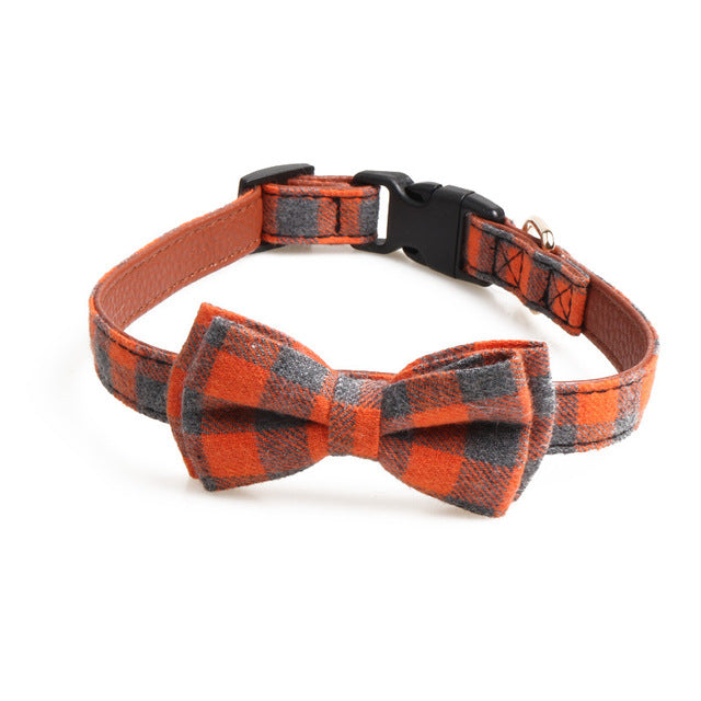 Plaid Bowknot Pet Necklace - Rose’Mon Retail