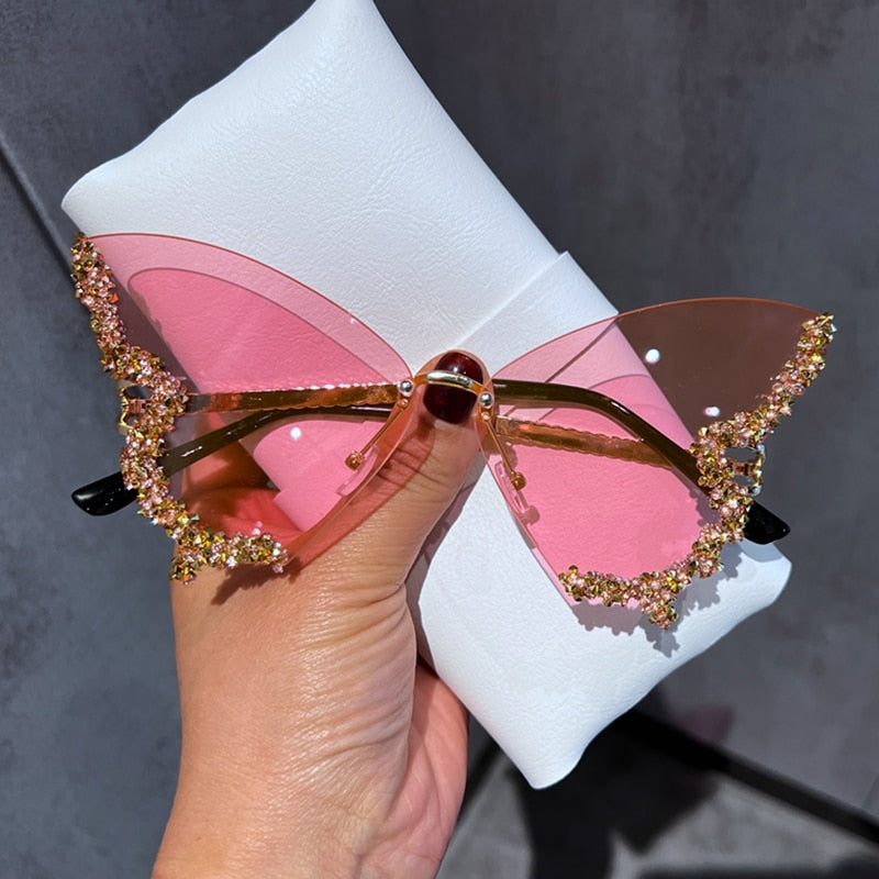 Diamond Butterfly Sunglasses Rose’Mon Retail