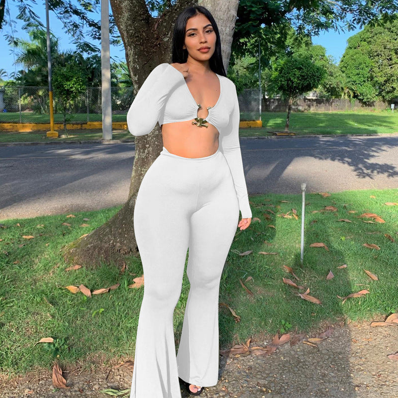 Ribbed Flare Pants Set Rosemond's Retail