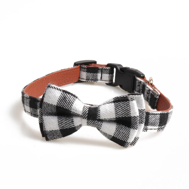 Plaid Bowknot Pet Necklace - Rose’Mon Retail