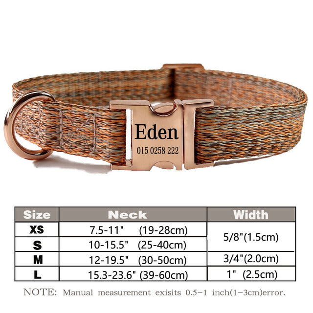 Personalized Nylon Dog Collar - Rose’Mon Retail