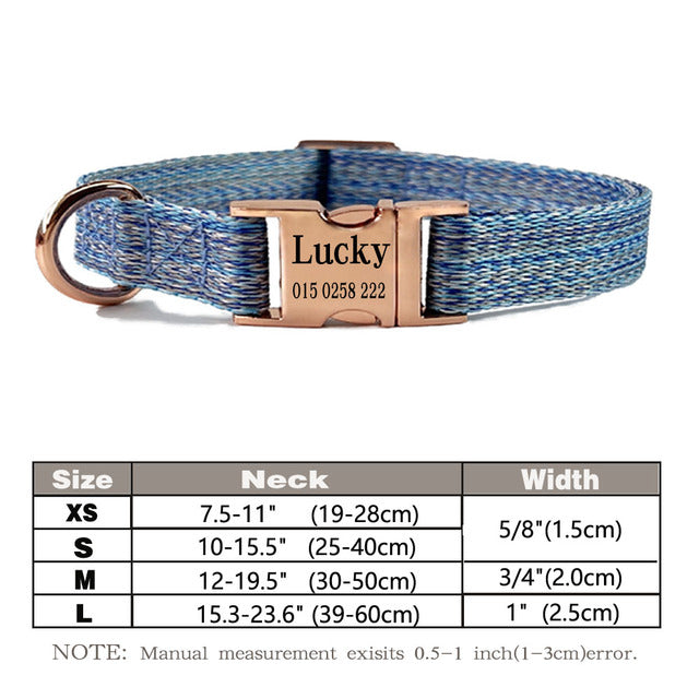 Personalized Nylon Dog Collar - Rose’Mon Retail