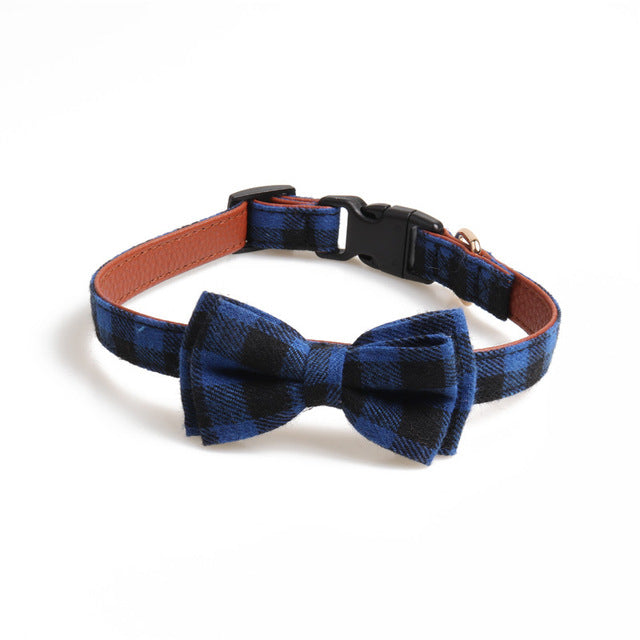 Plaid Bowknot Pet Necklace - Rose’Mon Retail