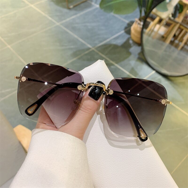 Vintage Clip Frameless UV Sunglasses - Rose’Mon Retail