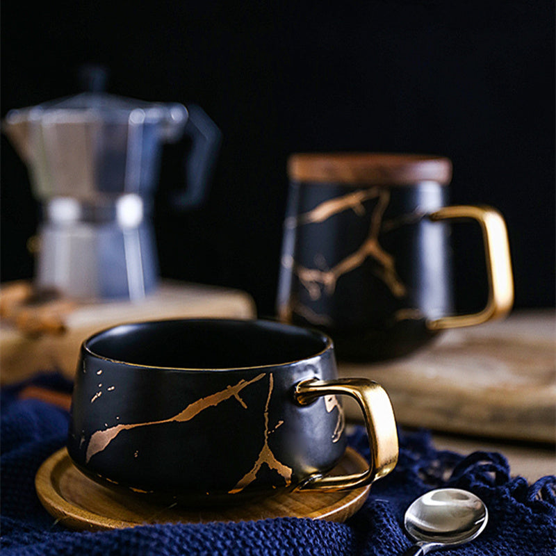 Coffee Mugs Marble Gold Inlay Rosemond's Retail