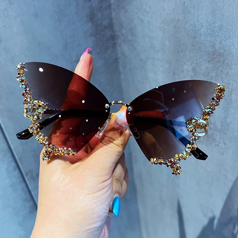 Diamond Butterfly Sunglasses Rose’Mon Retail