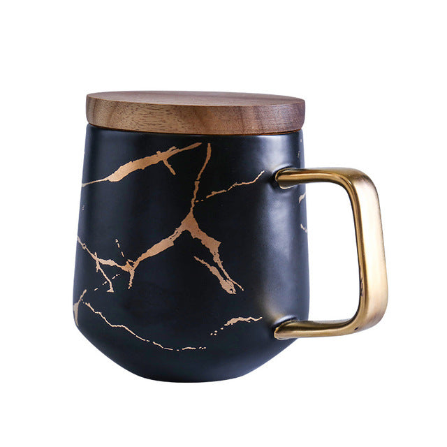 Coffee Mugs Marble Gold Inlay Rosemond's Retail