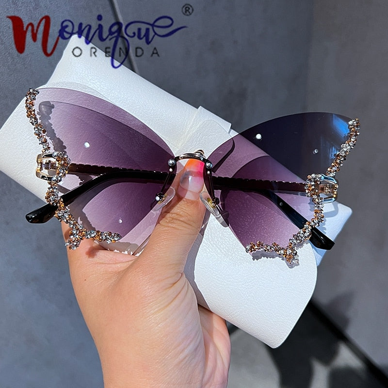 Diamond Butterfly Sunglasses Rose’Mon Retail