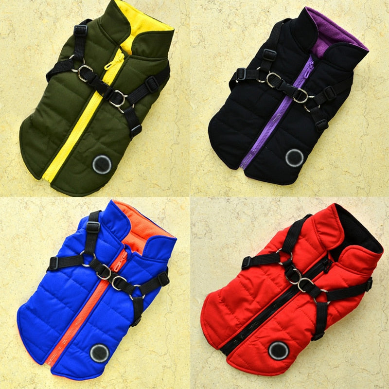 Waterproof Pet Coat With Harness - Rose’Mon Retail