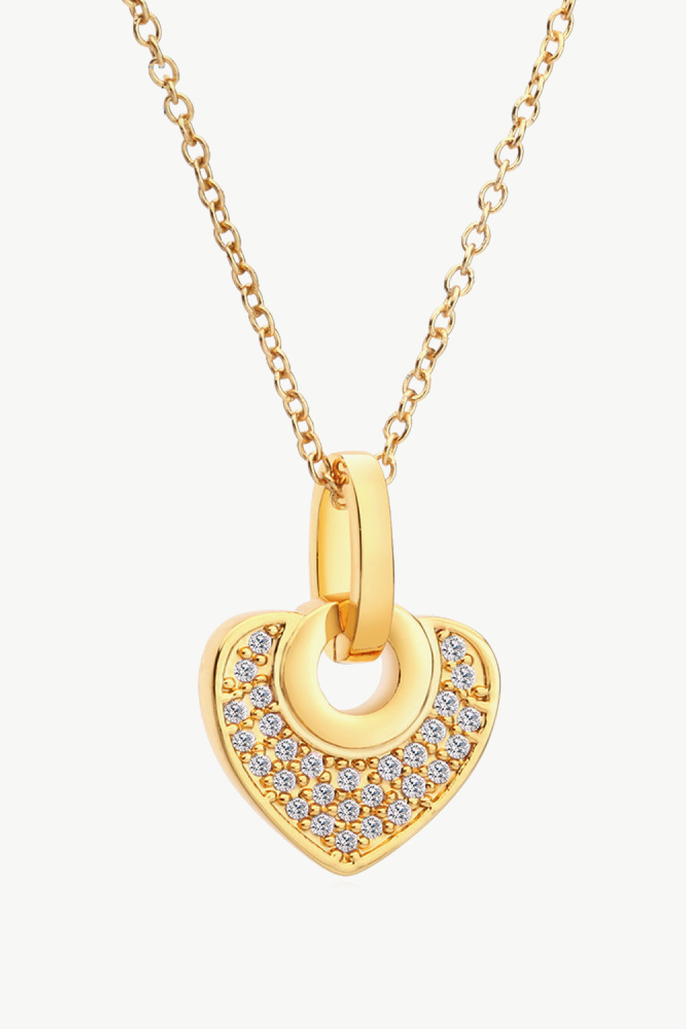 Crystal Heart Pendant Necklace Trendsi
