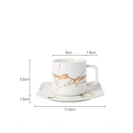 Coffee Mugs Marble Gold Inlay Rosemond's Retail