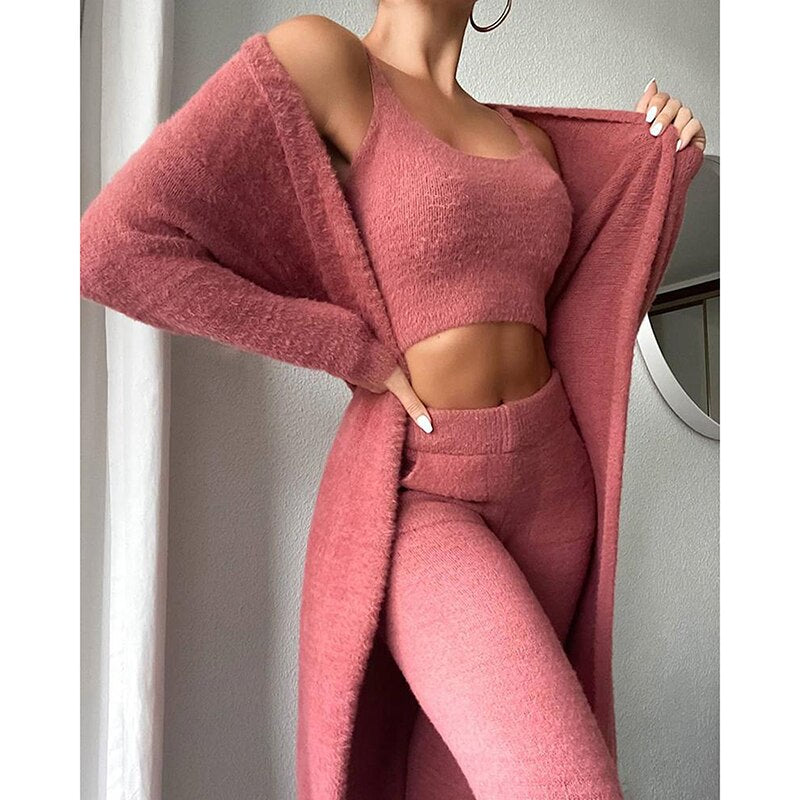 Cardigan Trousers Pajama Set - Rose’Mon Retail