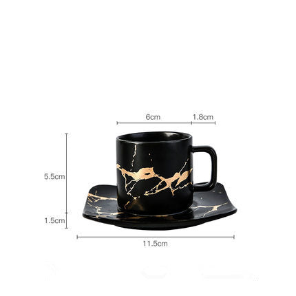 Coffee Mugs Marble Gold Inlay Rosemond's Retail