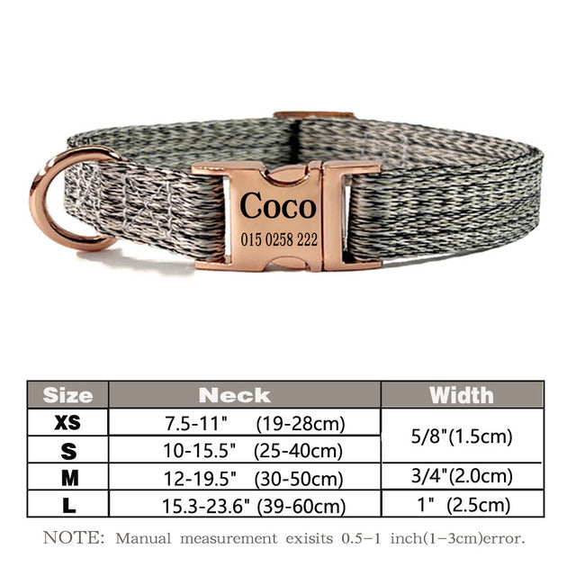 Personalized Nylon Dog Collar - Rose’Mon Retail