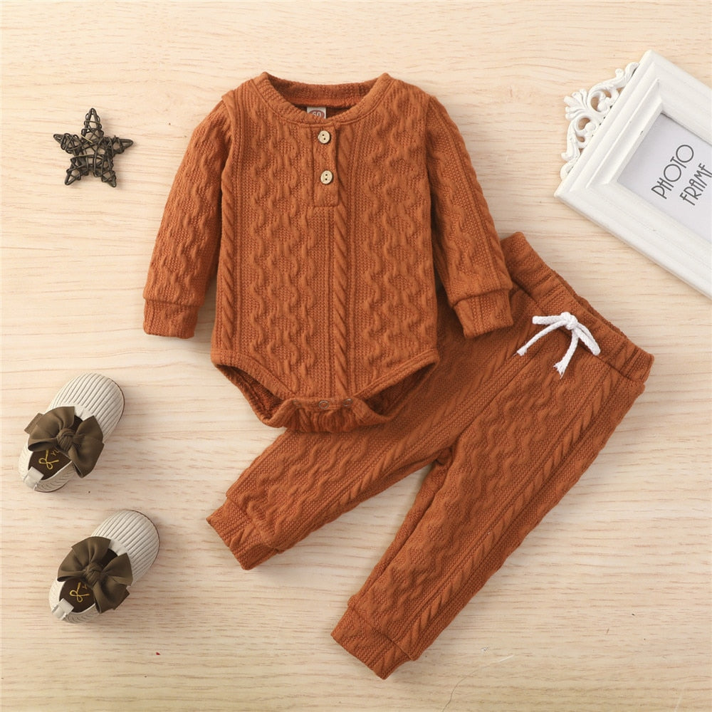 2Pcs Suit Infant Long Sleeve Romper