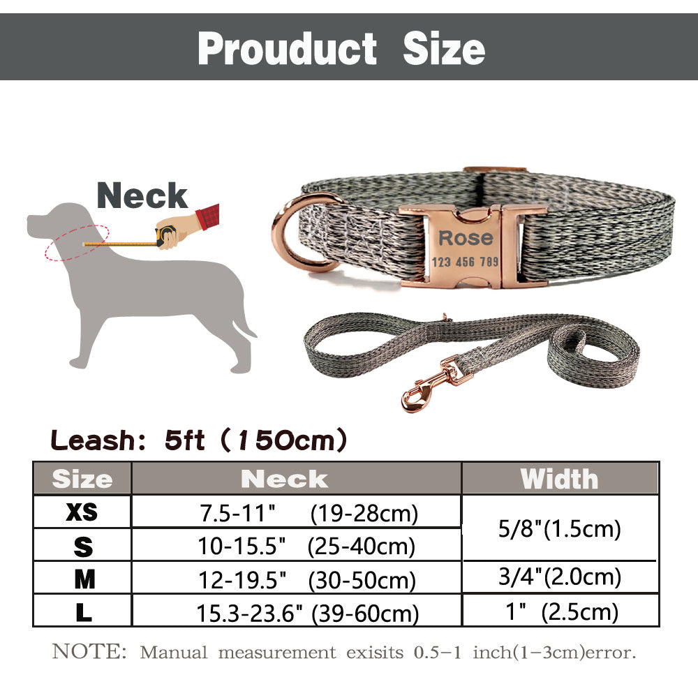 Personalized Nylon Dog Collar - Rose’Mon Retail