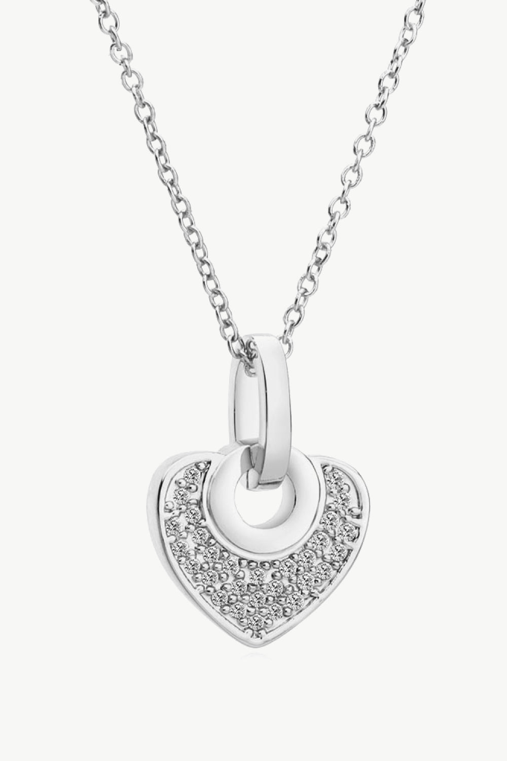 Crystal Heart Pendant Necklace Trendsi