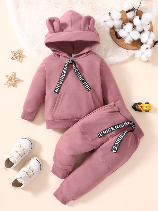 Kids Long Sleeve Hoodie and Joggers Set Trendsi