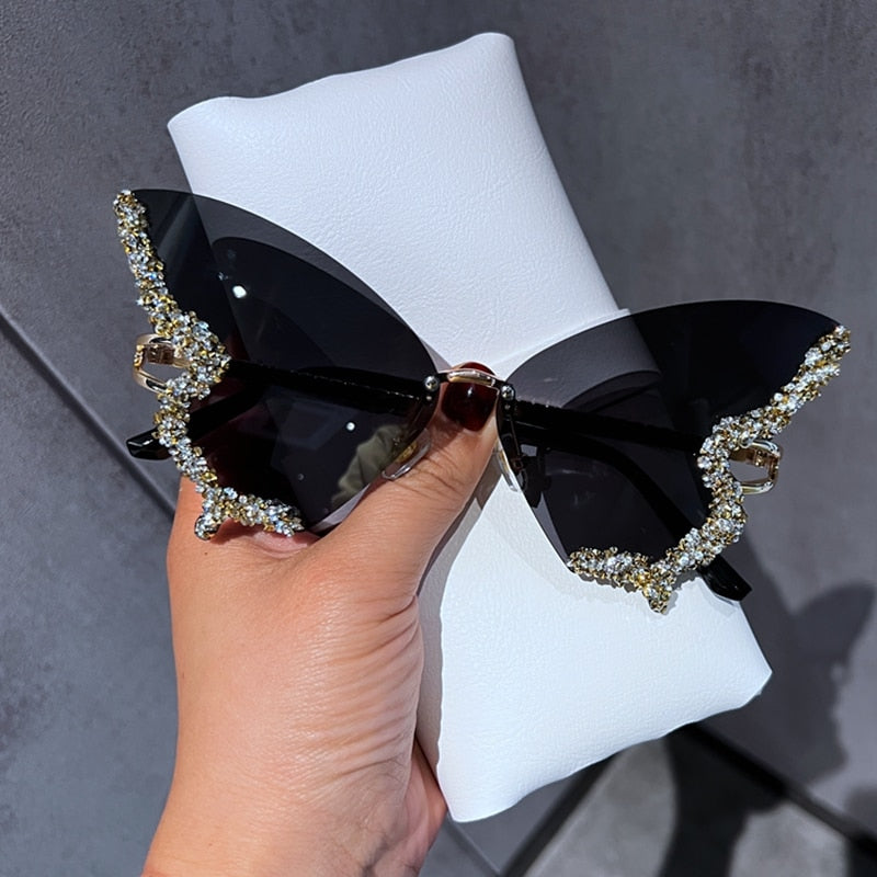 Diamond Butterfly Sunglasses Rose’Mon Retail