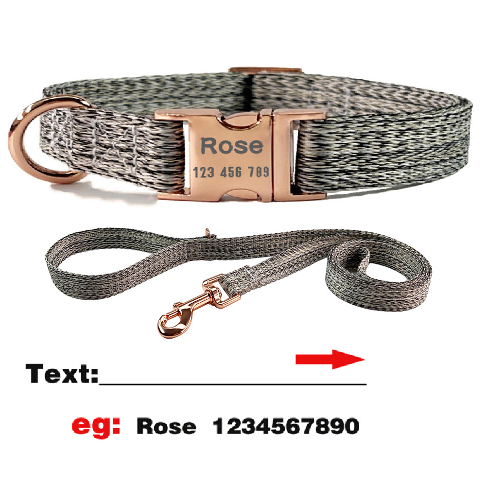 Personalized Nylon Dog Collar - Rose’Mon Retail