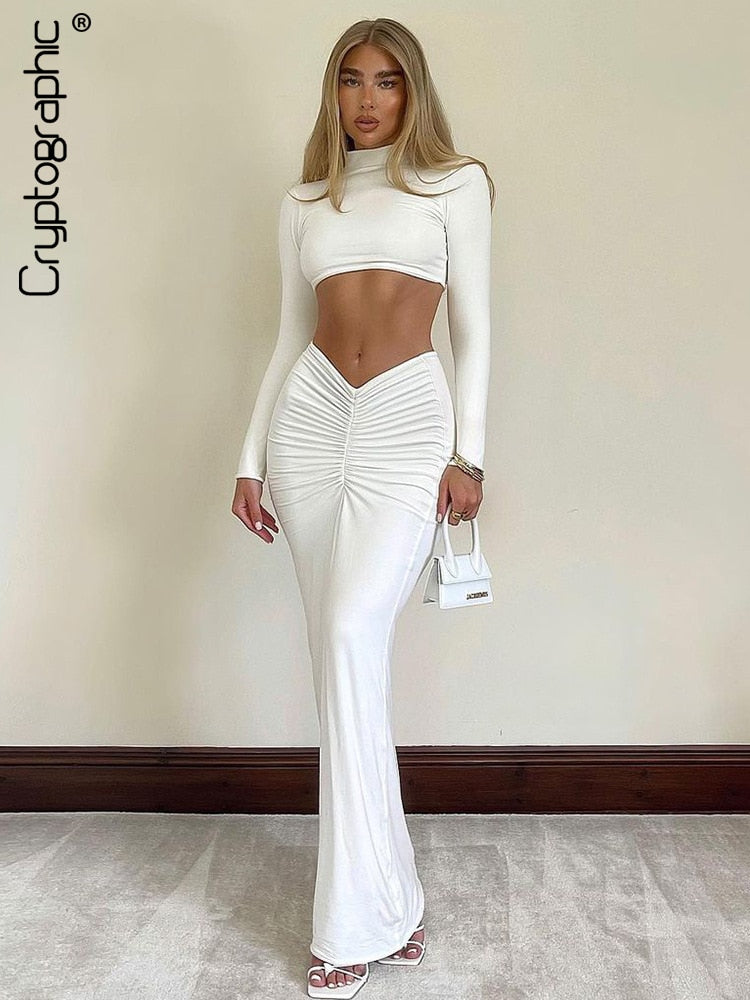 Elegant White 2 Piece Dress Set Rose’Mon Retail