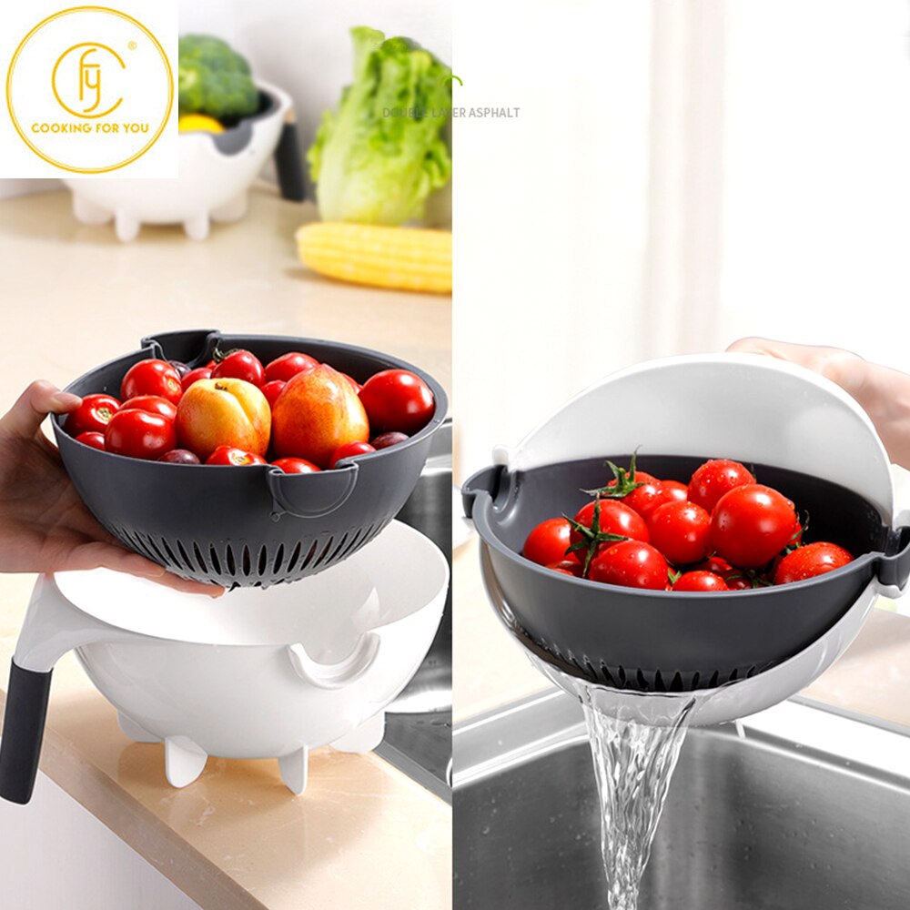 Multi-function Vegetable Cutter Grater Asphalt Basket Washing Vegetable Basket Potato Slicer Potato Chip Grinding Machine Rose’Mon Retail